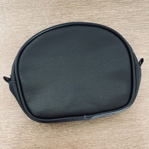Black Leather Travel Toiletry Bag - Picture 2 of 5